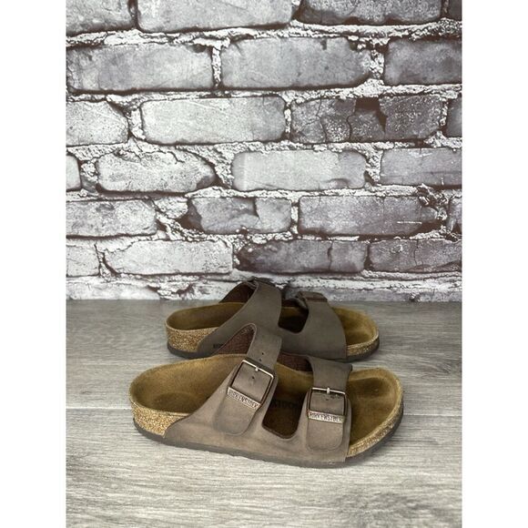 Birkenstock Arizona Mocha Brown Copper 2 Strap Slide Sandals Kids Sz 31EU/13M US - Picture 10 of 16